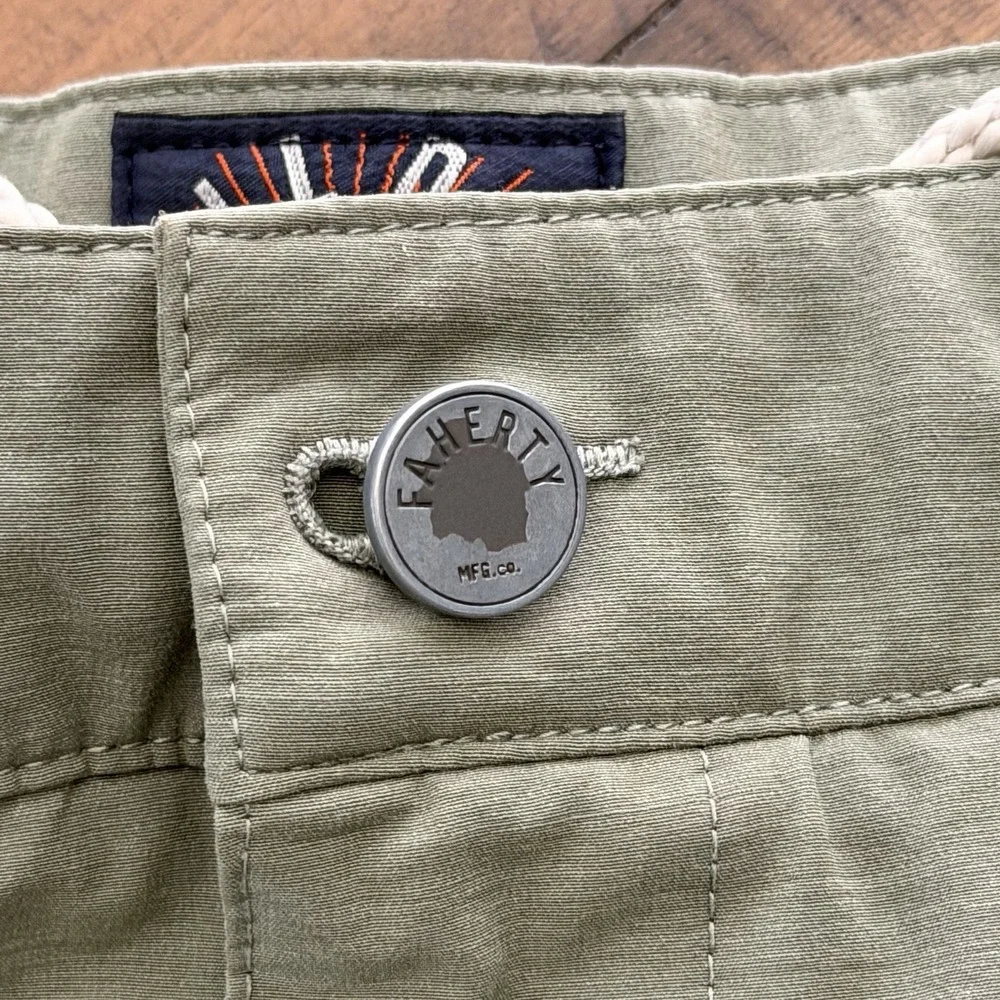 Set Of 2 Faherty Men's All Day Shorts Size 35 Blue / Green